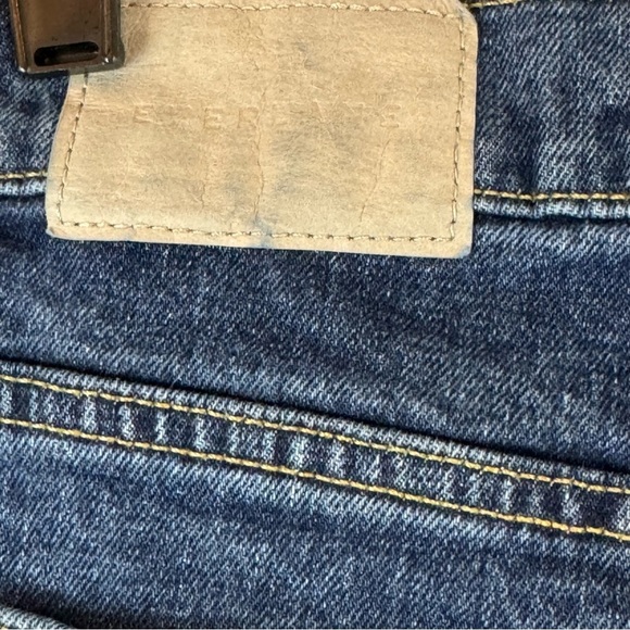 EVERLANE Women's 27 The Way High Denim Short Dark Wash Raw Hem Stretch Cotton - Picture 10 of 13